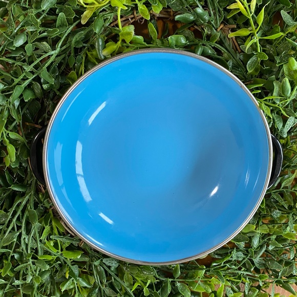 Vintage Porcelain Enamelware Saute Pan from Yugoslavia - Picture 1 of 5